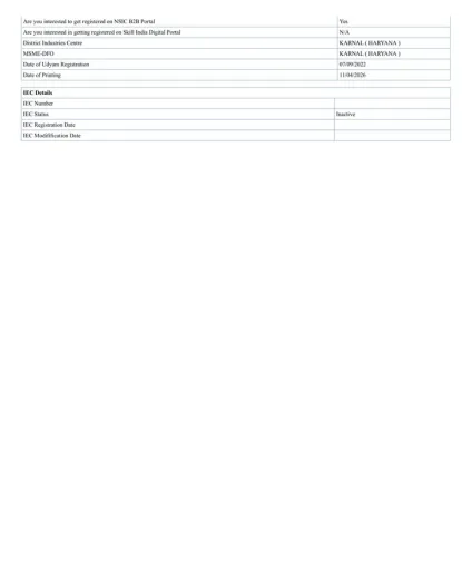 Udyam Certificate